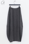 SWAYING 24 Autumn and Winter Wool Velvet Blended Cocoon Long Skirt SW-SW24AW3B13-SHENHUI Dark Gray SW-SW24AW3B11